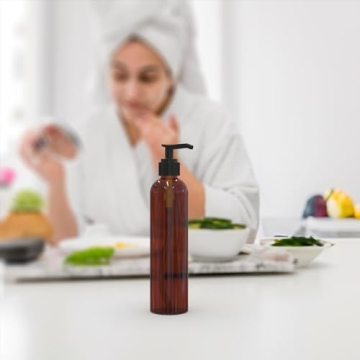 Stylish 8 Oz Lotion Pump Dispenser Bottles - 3 Pack