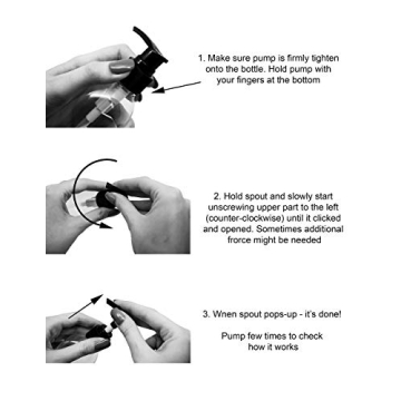 Stylish 8 Oz Lotion Pump Dispenser Bottles - 3 Pack