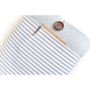 Gray Stripe Case for Tablet, iPad Pro 9.7", 11" 10.5", 12.9" Padded Sleeve