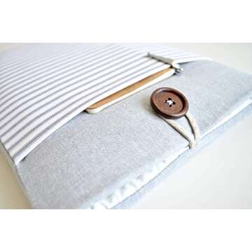 Gray Stripe Case for Tablet, iPad Pro 9.7", 11" 10.5", 12.9" Padded Sleeve