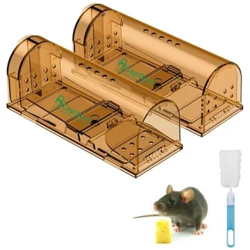 Captsure 2-Pack Humane Mouse Traps Indoor - Catch and Release Solution - Reusable & Pet-Safe
