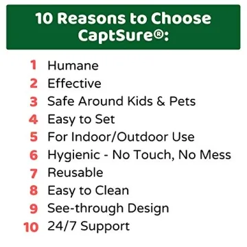 Captsure Humane Mouse Traps 2-Pack for Safe Rodent Control