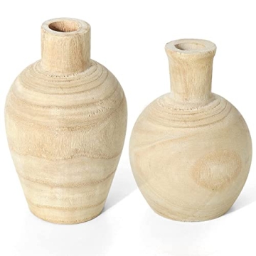 Wood Vase Set for Home - Stylish and Versatile Decor