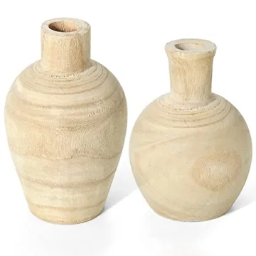 Wood Vase Set for Home - Stylish and Versatile Decor