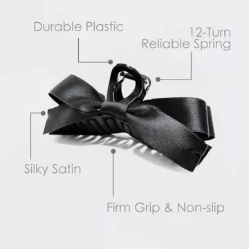 Sizobi Bow Claw Clips for Women, Stylish Hair Accessories