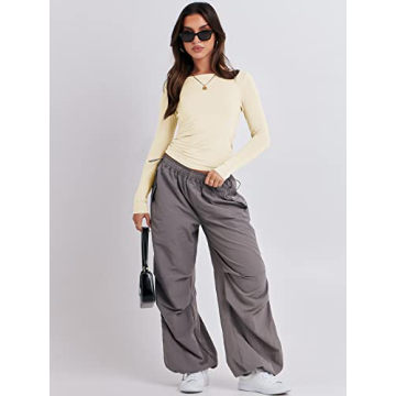 ANRABESS Women’s Long Sleeve Crop Top for Stylish Comfort