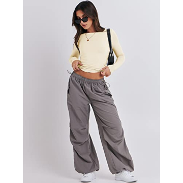 ANRABESS Women’s Long Sleeve Crop Top for Stylish Comfort