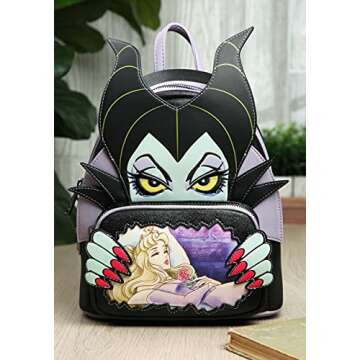 Loungefly Disney Villains Scene Maleficent Sleeping Beauty Womens Double Strap Shoulder Bag Purse
