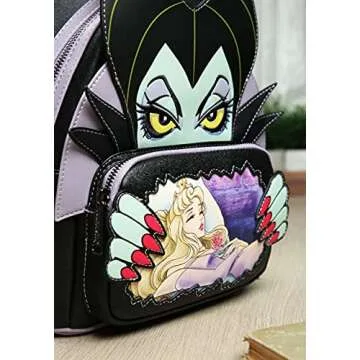 Loungefly Disney Villains Scene Maleficent Sleeping Beauty Womens Double Strap Shoulder Bag Purse