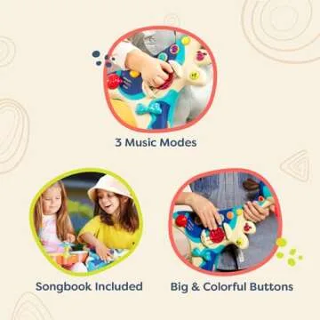 B. toys- Woofer- Interactive Dog Guitar- Musical Toys- 3 Music Modes- Big & Colorful Buttons – 2 Years +