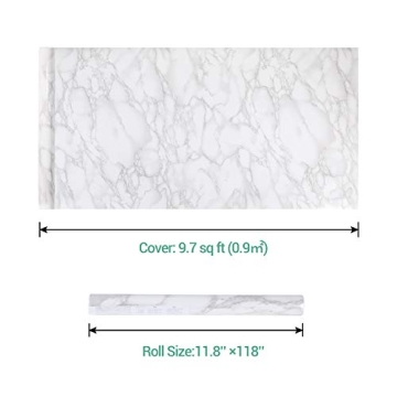 Ohuhu Marble Contact Paper Waterproof Self-Adhesive Wallpaper
