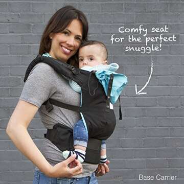 TwinGo Carrier - Lite Model - Classic Black - Works as a Tandem or Single Baby Carrier (Extra Straps...
