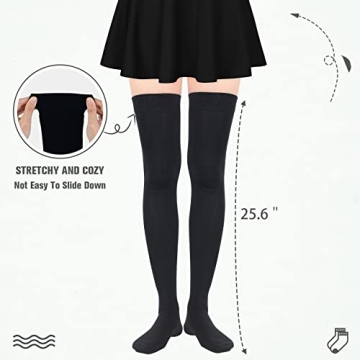 Zando Women's Stylish Thigh High Socks - Comfort & Elegance