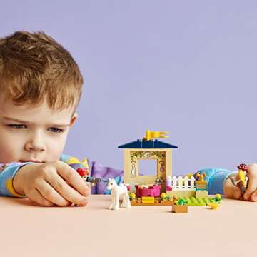 LEGO Friends Pony-Washing Stable 41696 Horse Toy with Mia Mini- Doll, Farm Animal Care Set, Gift Ide...