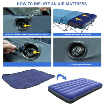 KAMPKEEPER Camping Cot with Air Mattress for Travel