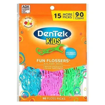 DenTek Kids Fun Flossers, Flavorful & Engaging Dental Care