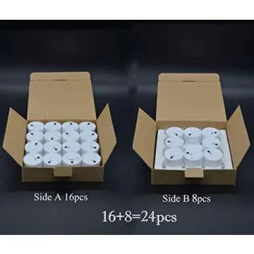 JUNPEI 24 Pack Flameless Tea Lights - Safe & Long-Lasting