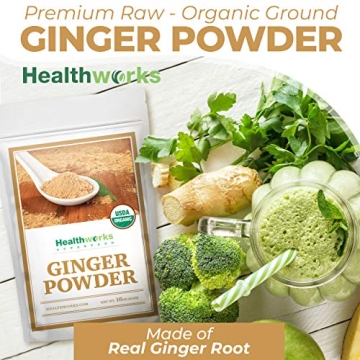 Healthworks Organic Ginger Powder - 16 Ounces of Pure Goodness