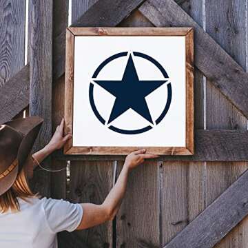 Durable Military Star Stencil for DIY Art Projects