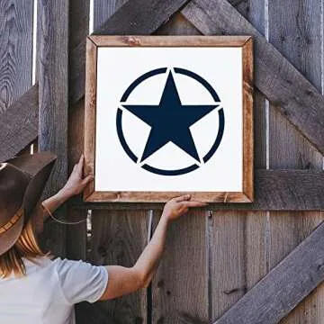 Durable Military Star Stencil for DIY Art Projects