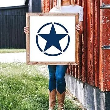 Durable Military Star Stencil for DIY Art Projects