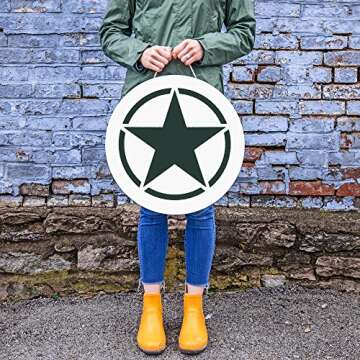 Durable Military Star Stencil for DIY Art Projects