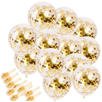 Gold Confetti Balloons – 20 Pieces for Festive Celebrations