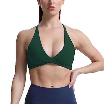 Aoxjox Women's Workout Sports Bras Fitness Backless Padded Sienna Low Impact Bra Yoga Crop Tank Top ...