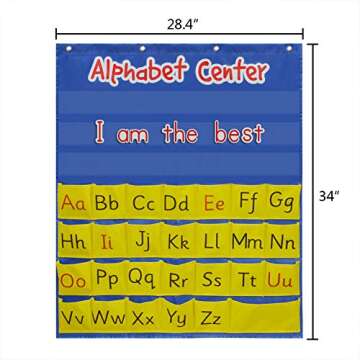 Eamay Alphabet Center Pocket Chart, Letter Recognition and Speech, 104 Pieces