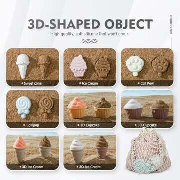 MarcZero 17Pcs Silicone Beach Toys,Modern Baby Beach Toys,Travel Friendly Beach Set,Silicone Bucket, Watering Can, Shovel, 12 Sand Molds, Beach Bag,Silicone Sand Toys for Toddlers, Kids (Pink)