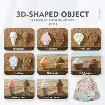 MarcZero 17Pcs Silicone Beach Toys,Modern Baby Beach Toys,Travel Friendly Beach Set,Silicone Bucket, Watering Can, Shovel, 12 Sand Molds, Beach Bag,Silicone Sand Toys for Toddlers, Kids (Pink)