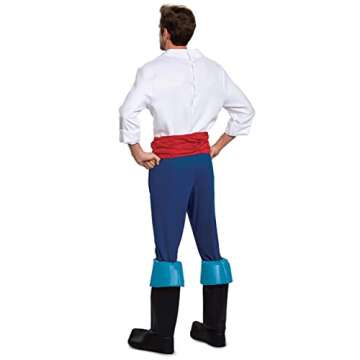Disney Prince Eric Deluxe Men's Costume for Roleplay