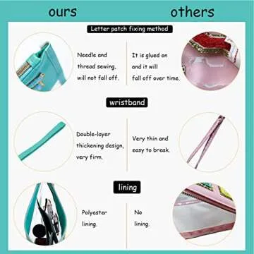 Alameda Chenille Letter Travel Makeup Organizer for Toiletries、Snack，Multi-Purpose Toiletry Bags for Women Girls Carry On，Clear Bag Stadium Approved,Clear Tote(PU Leather Style-Stuff, Large)