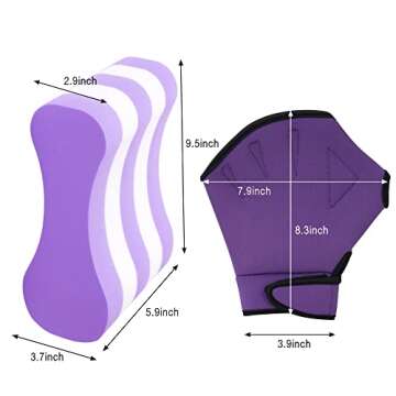 Aquatic Fitness Set Water Dumbbells Pull Buoy Leg Float EVA 5-Layer Water Aerobics Workouts 2PCS Foa...