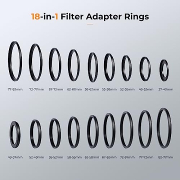 K&F Concept Lens Filter Adapter Ring Set - Versatile & Durable