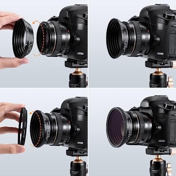 K&F Concept Lens Filter Adapter Ring Set - Versatile & Durable