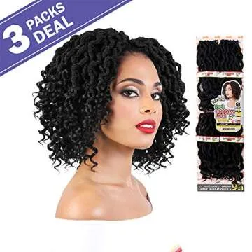 Motown Tress 4X Curly Goddess Locs Crochet Hair 3-Pack Deal