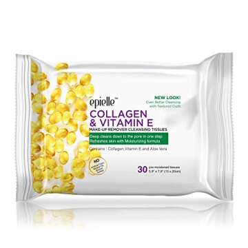 Epielle Gentle Cleansing Wipes - Natural Extracts & Travel-Friendly