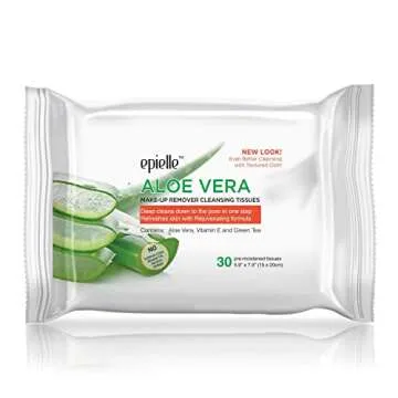 Epielle Gentle Cleansing Wipes - Natural Extracts & Travel-Friendly
