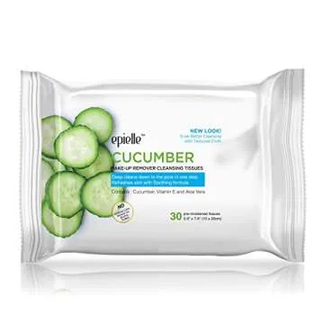 Epielle Gentle Cleansing Wipes - Natural Extracts & Travel-Friendly