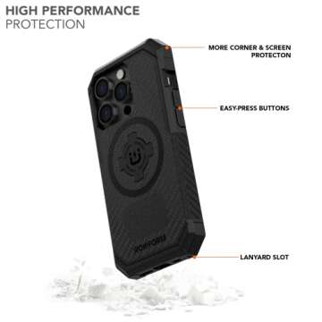 Rokform - iPhone 14 Pro Case, Rugged Series, Dual Magnet + MagSafe Compatible, iPhone Cover with Rok...