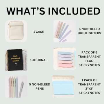 S.F. Creations Premium Bible & Book Carrying Case with Journaling Accessories - Convenient for Men, Women, Teens, and Kids, Ivory