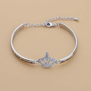 LQRI Quinceanera Princess Crown Bracelet for Her