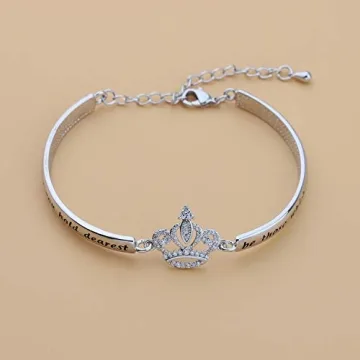 LQRI Quinceanera Princess Crown Bracelet for Her