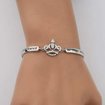 LQRI Quinceanera Princess Crown Bracelet for Her