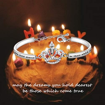 LQRI Quinceanera Princess Crown Bracelet for Her