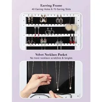 Elegant Nicetree Jewelry Cabinet with Full-Length Mirror