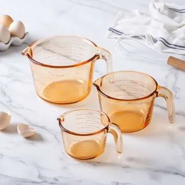 Bright and Durable COOK WITH COLOR Glass Measuring Cups