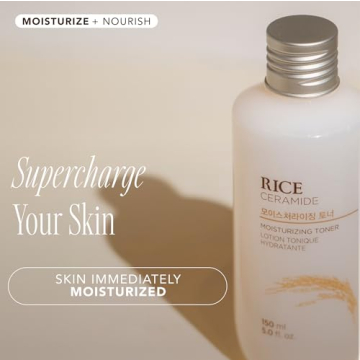 Rice Ceramide Toner for Hydrated Glowing Skin The Face Shop