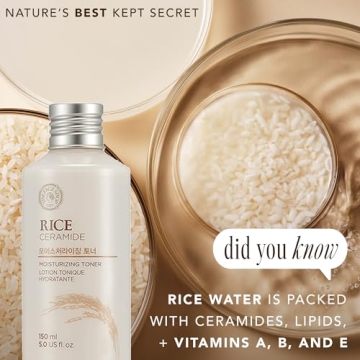 Rice Ceramide Toner for Hydrated Glowing Skin The Face Shop